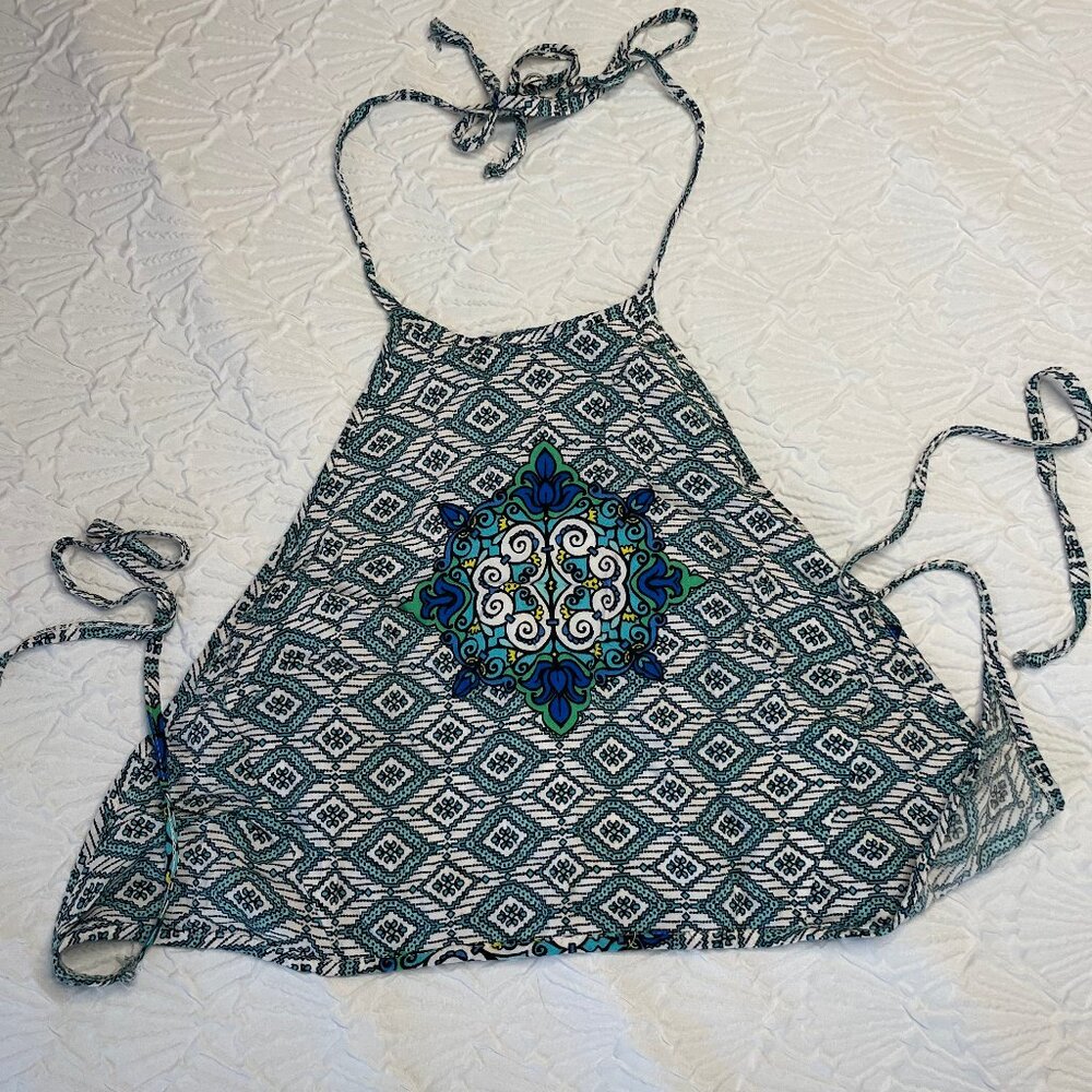 Teal Halter Hippy Festival Sexy Water Mandala